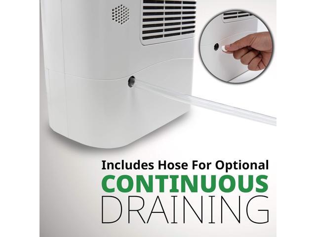 Ivation 19 Pint Small-Area Desiccant Dehumidifier Compact and Quiet - with Continuous Drain Hose for Smaller Spaces, Bathroom, Attic, Crawlspace...