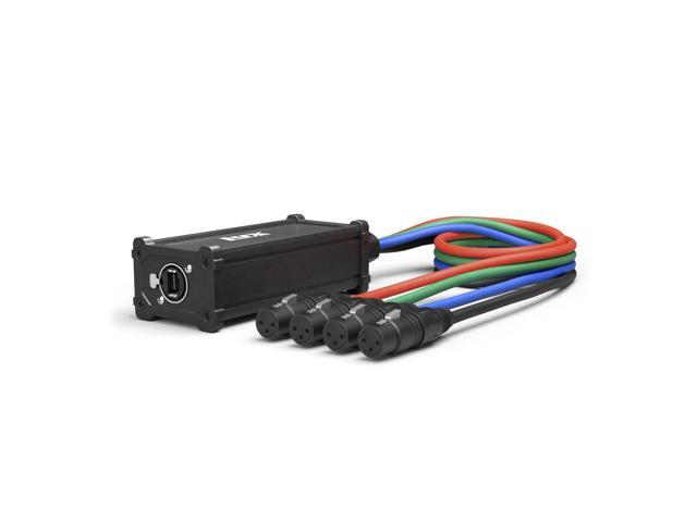 LyxPro XLR 3 Feet Audio Snake 4 Channel 3 Pin Multi Network Breakout for Stage and Recording Studio Female Connection, Great For Sound and Lighting...