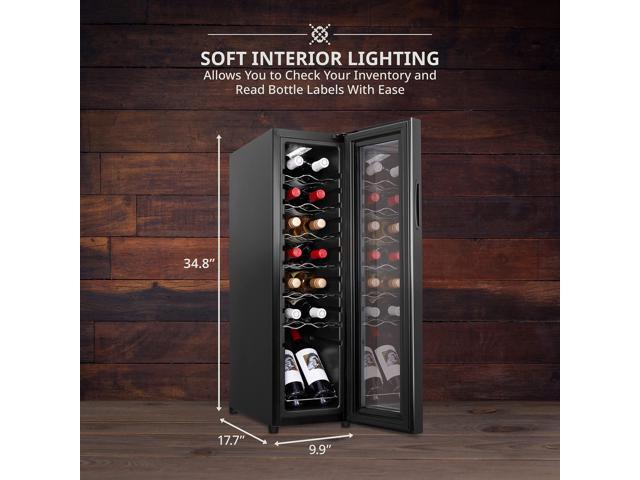 Ivation 14 Bottle Compressor Wine Cooler Refrigerator w/Lock Large Freestanding Wine Cellar For Red, White, Champagne or Sparkling Wine 41f-64f...