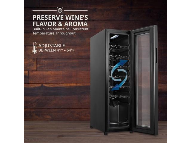Ivation 14 Bottle Compressor Wine Cooler Refrigerator w/Lock Large Freestanding Wine Cellar For Red, White, Champagne or Sparkling Wine 41f-64f...