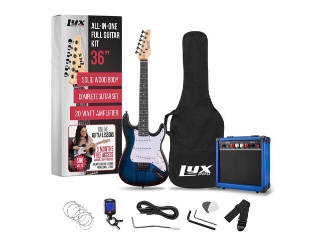 LyxPro 36 Inch Electric Guitar and Kit for Kids with 3/4 Size Beginners Guitar, Amp, Six Strings, Two Picks, Shoulder Strap, Digital Clip On Tuner,...