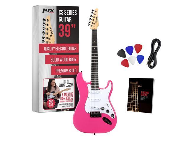 LyxPro CS 39 Electric Guitar Kit for Beginner, Intermediate & Pro Players with Guitar, Amp Cable, 6 Picks & Learners Guide Solid Wood Body,...