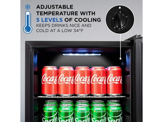 Ivation 126 Can Beverage Refrigerator Freestanding Ultra Cool Mini Drink Fridge Beer, Cocktails, Soda, Juice Cooler for Home & Office ...