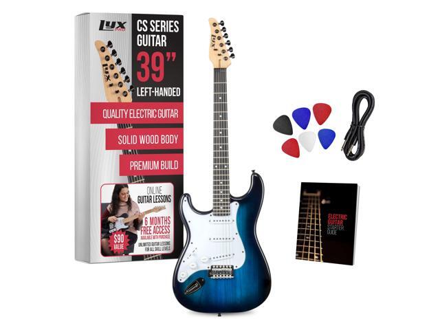 LyxPro CS 39 Left Hand Electric Guitar Kit for Beginner, Intermediate & Pro Players with Guitar, Amp Cable, 6 Picks & Learners Guide, Solid Wood...