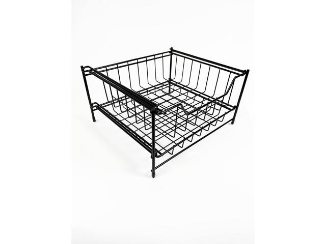 Versatile 2 Tier Metal Table Top/Pantry Snack Organizer - White