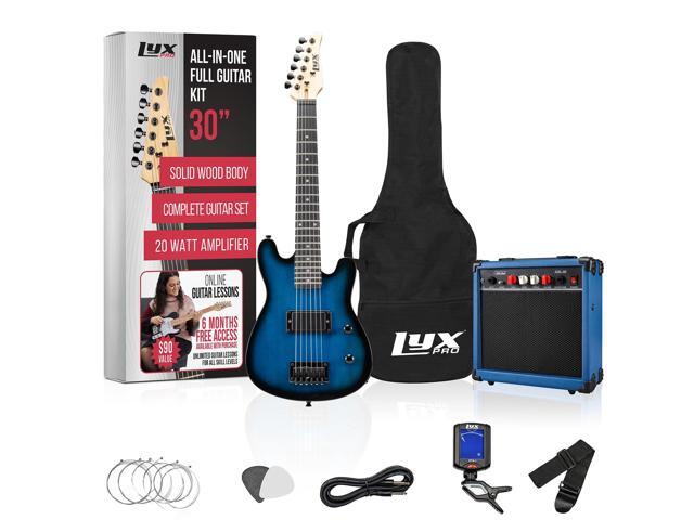 LyxPro 30 Inch Electric Guitar and Starter Kit for Kids with 3/4 Size Beginners Guitar, Amp, Six Strings, Two Picks, Shoulder Strap, Digital Clip...