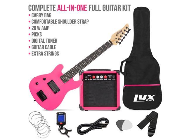 LyxPro Left Hand 30 Inch Electric Guitar Kit for Lefty Kids 3/4 Size Beginners Guitar, Amp, Six Strings, Two Picks, Shoulder Strap, Digital Clip On...