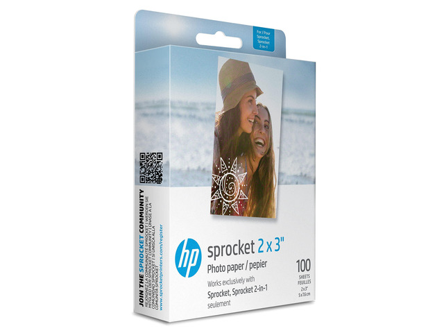 Sprocket 2x3' Premium Zink Sticky Back Photo Paper (100 Sheets) Compatible with Sprocket Photo Printers
