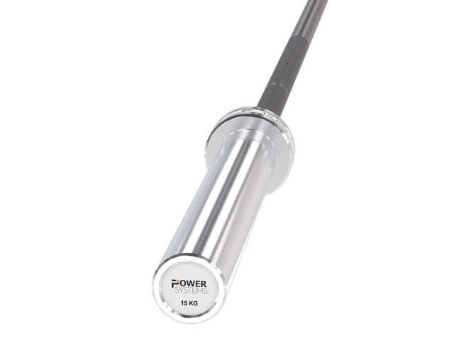 Power Systems Women's 15kg Hybrid Bar for Traditional Weight Lifting - Diamond Pattern Knurling