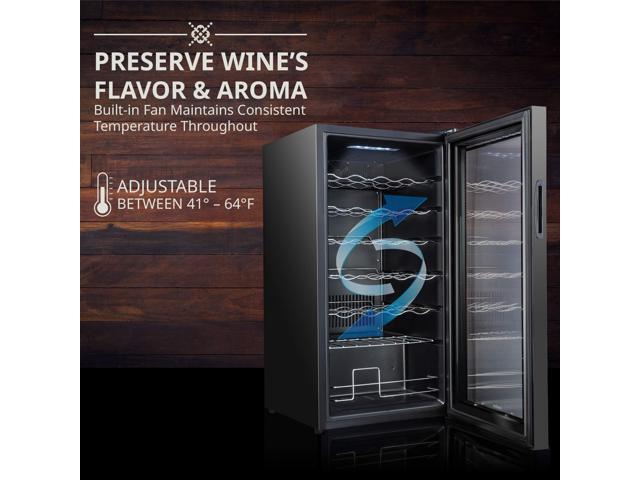 Ivation 28 Bottle Compressor Wine Cooler Refrigerator Large Freestanding Wine Cellar For Red, White, Champagne or Sparkling Wine 41f - 64f...