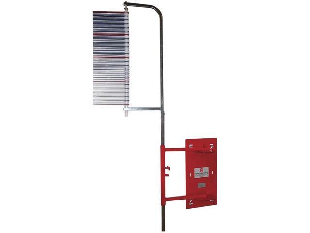 Jump USA Wall-Mounted Vertec, 6 to 12 Foot Vertical Jump Tester, Red/Silver (22560)