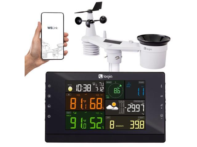 Logia 17-in-1 Wi-Fi Wireless Weather Station with 7-in-1 Outdoor Solar Sensor Array, Indoor/Outdoor Temperature, Humidity, Wind Speed/Direction,...