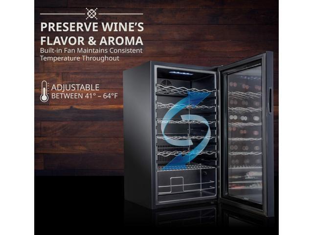 Ivation 34 Bottle Compressor Wine Cooler Refrigerator with Wi-Fi Smart App Control Cooling System Large Freestanding Wine Cellar Fridge For Red...