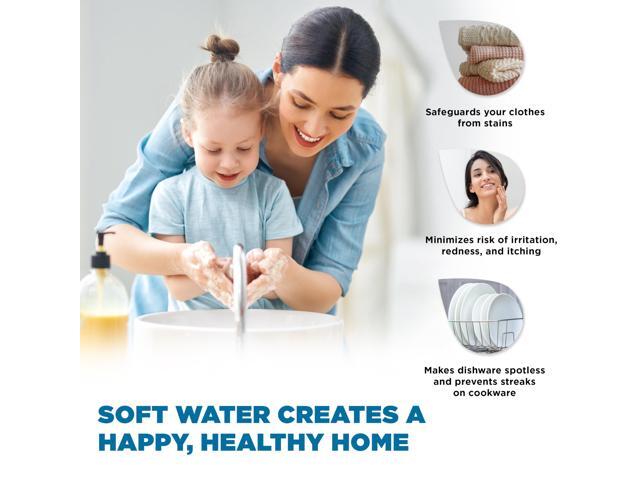 Ivation H2O 40,000 Grain Water Softener with Patented Ceramic Discs, Automatic Whole House Soft Water Regeneration Reduces Magnesium & Hard...