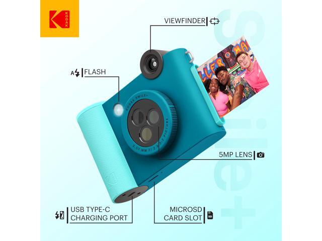 KODAK Smile+ 2-in-1 Digital Instant Print Camera & Wireless Bluetooth Photo Printer Starter Bundle + Carrying Case + Zink 20pk Sticky-Back Photo...