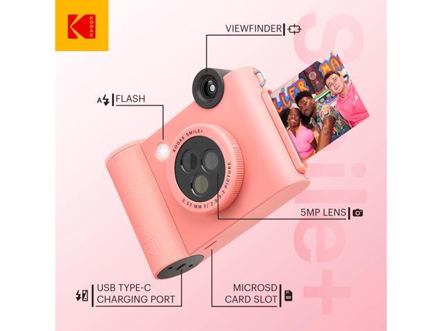 KODAK Smile+ 2-in-1 Digital Instant Print Camera & Wireless Bluetooth Photo Printer Starter Bundle + Carrying Case + Zink 20pk Sticky-Back Photo...