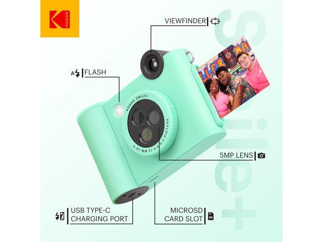 KODAK Smile+ 2-in-1 Digital Instant Print Camera & Wireless Bluetooth Photo Printer Starter Bundle + Deluxe Case + Zink 20pk Sticky-Back Photo...
