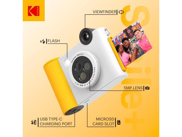 KODAK Smile+ 2-in-1 Digital Instant Print Camera & Wireless Bluetooth Photo Printer Starter Bundle + Deluxe Case + Zink 20pk Sticky-Back Photo...
