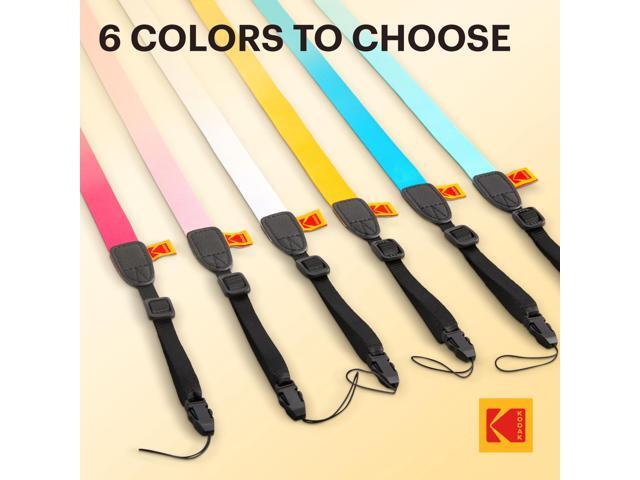 Kodak Deluxe Neck Strap Color Kit, Comfortable & Detachable Camera Straps, Compatible with Kodak Smile + Instant Camera, 6 Color Pack (White,...