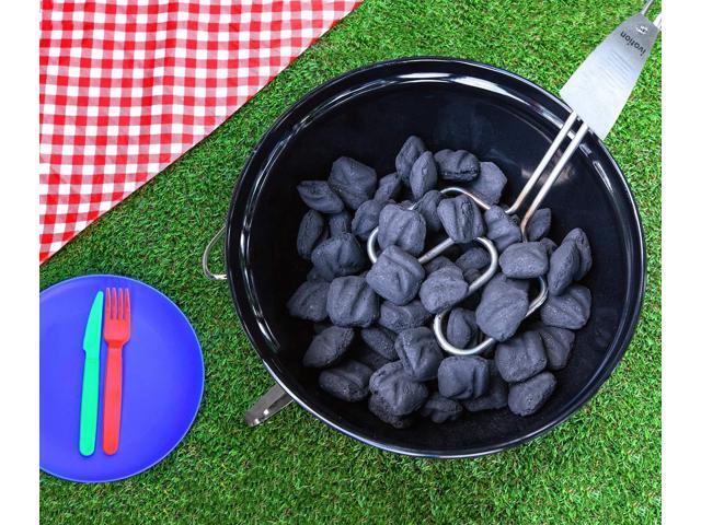 ivation premium 500w electric charcoal starter quickly & easily ignite bbq grills without lighter fluid or matches doublering design with longer,...