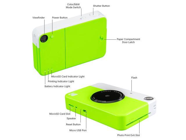 Kodak Printomatic Instant Camera (Green) Starter Bundle