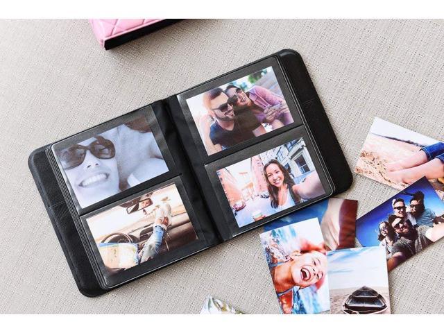 Zink 2x3 Photo Album 64-Pocket Mini Photo Album w/ Transparent Window Cover for 2x3 ZINK Zero Ink Photo Paper Compatible with Kodak, Lifeprint,...
