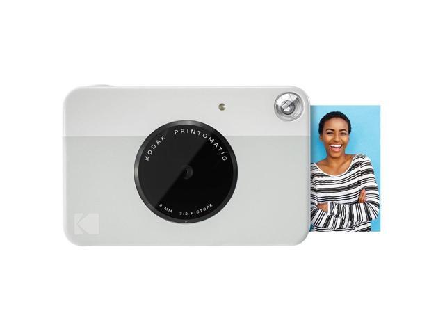 Kodak Printomatic Instant Camera (Grey) Art Bundle + Zink Paper (20 Sheets) + 8x8 Cloth Scrapbook + 12 Twin Tip Markers + 100 Border Stickers + 6...