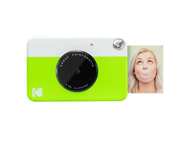 Kodak Printomatic Instant Camera Bundle (Green) Zink Paper (20 Sheets) - Case - Photo Album - Hanging Frames.