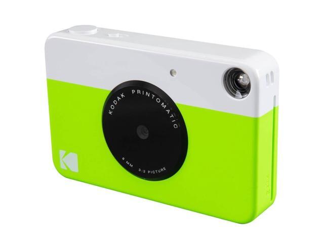 Kodak Printomatic Instant Camera Bundle (Green) Zink Paper (20 Sheets) - Case - Photo Album - Hanging Frames.