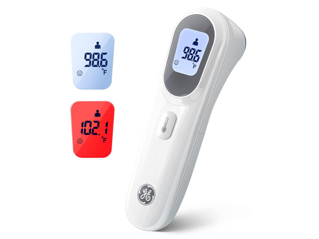 GE No-Touch Digital Forehead Thermometer for Adults, Kids and Babies, Non-Contact 2-in-1 Infrared Temperature Scanner, Instant Accurate Reading,...