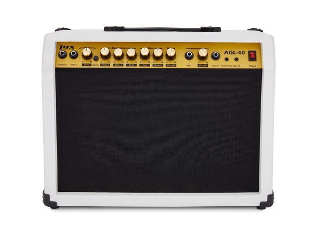 LyxPro 40 Watt Electric Guitar Amplifier Solid State Studio Amp with 8 4-Ohm Speaker, Custom EQ Controls, Drive, Delay, ¼...