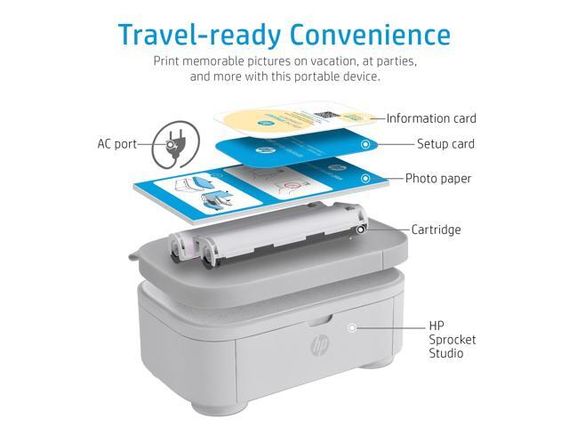 HP - Sprocket Studio Plus WiFi Photo Printer, Compatible with iOS and Android - White - image 4