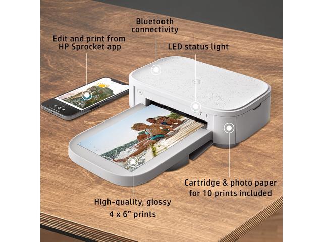 HP - Sprocket Studio Plus WiFi Photo Printer, Compatible with iOS and Android - White - image 5