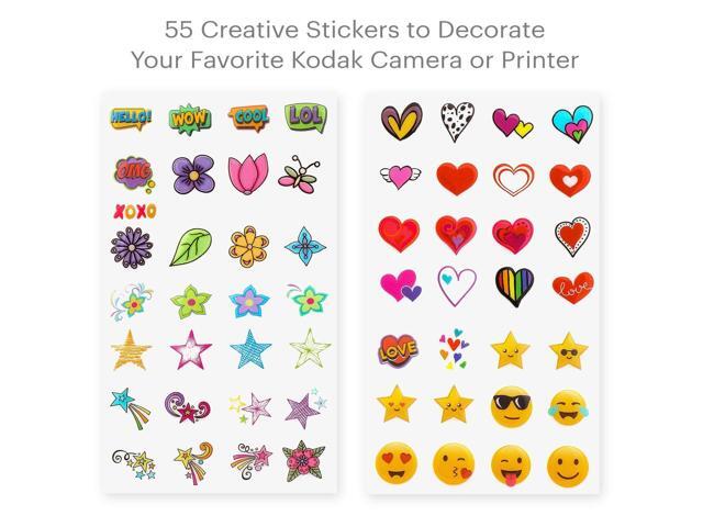 Zink Deluxe 50+ Sticker Set Personalize & Decorate Your Kodak, Lifeprint, Polaroid, HP, Canon, Fujifilm Instant Cameras and Printers with Fun...