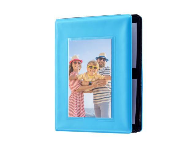 Zink 2x3 Mini Photo Album 64-Pocket w/ Transparent Window Cover for 2x3 ZINK Zero Ink Photo Paper (Blue) Compatible w/ Kodak, Lifeprint, Polaroid,...