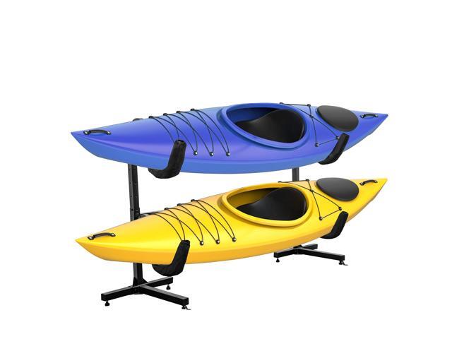 RaxGo Freestanding kayak Storage Rack, Heavy Duty Storage for Two-Kayak, SUP, Canoe & Paddleboard for Indoor, Outdoor, Garage, Shed, or Dock,...