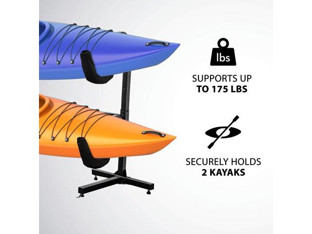 RaxGo Freestanding kayak Storage Rack, Heavy Duty Storage for Two-Kayak, SUP, Canoe & Paddleboard for Indoor, Outdoor, Garage, Shed, or Dock,...