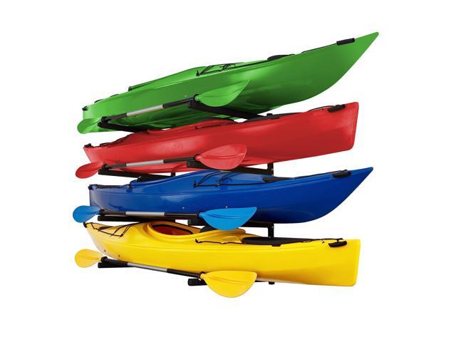 RaxGo Wall Kayak Storage Rack, Heavy Duty Wall Mounted Garage Kayak Storage Hooks for Kayaks, SUP, Canoe & Paddleboard, For Indoor, Outdoor,...