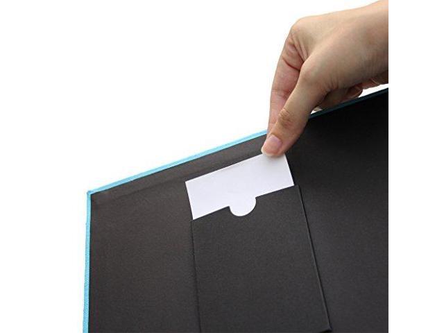 Zink Cloth Covered Scrapbook 8x8 Photo Album w/Front Picture Window for Fuji Instax, Kodak, Polaroid, HP, Lifeprint, Canon Instant Camera Projects...