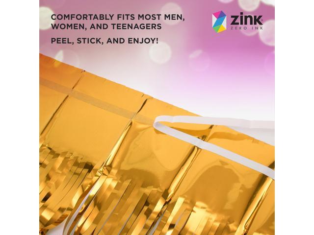 Zink 2 Pack 3.28 Ft x 6.56 Ft Gold Foil Curtain Backdrop - Tinsel Streamers for Photo Booth, Birthday Party, Wedding, Graduation, Holiday Decorations