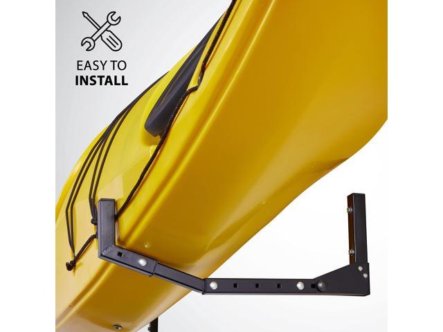 RaxGo Kayak Wall Hanger, Heavy Duty Wall Mounted Kayak Storage Rack Hooks for Kayaks & Canoes, Indoor, Outdoor, Garage, Adjustable Length