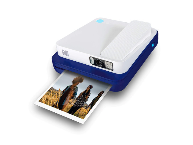 Zink KODAK Smile Classic Digital Instant Camera for 3.5 x 4.25 Zink Photo Paper - Bluetooth, 16MP Pictures (Blue)