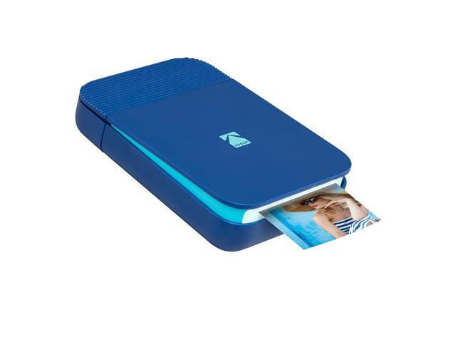 KODAK Smile Instant Digital Bluetooth Printer for iPhone & Android Edit, Print & Share 2x3 ZINK Photos w/ Smile App (Blue) Sticker Edition