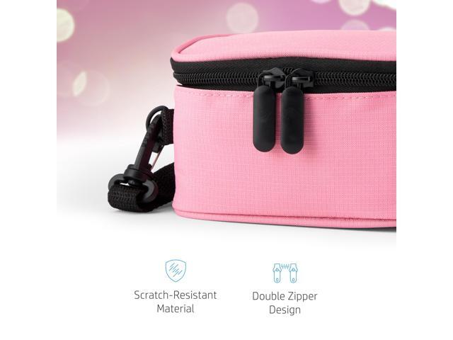 Zink Premium Carrying Case w/ Adjustable Strap, Built-in Mesh Pocket Stores Zink Roll Paper, USB Cable, and Other Accessories(Pink) Compatible with...