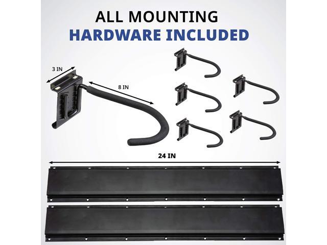 RaxGo Garage Bike Rack, Wall mounted Bicycle Storage Hanger, 6 Adjustable Hooks Universal for Indoor & Home Use