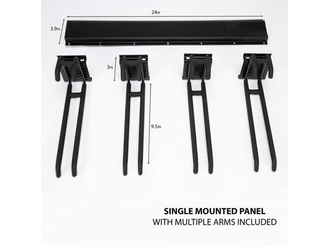RaxGo Ski Wall Rack, Holds 4 Pairs of Skis & Skiing Poles or Snowboard for Home and Garage Storage, Wall Mounted, Heavy Duty and Adjustable...
