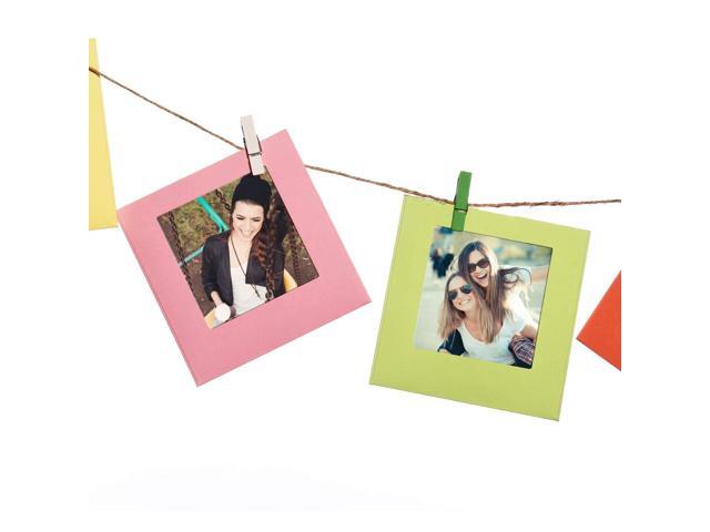 Zink Colorful Square Photo Frames for 2x3 Zink Paper Compatible with Kodak, Lifeprint, Polaroid, HP, Canon, Fujifilm 2x3 Photos
