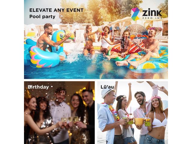 Zink 30PC Luau Party Photo Booth Props - 30 Tropical Hawaiian Photo Booth Props with 30 Sticks and 60 Self-Adhesive Tapes for Photo Booths