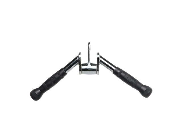 Power Systems Premium Revolving Press Down Bar Accessory for Cable Machine Systems, Chrome (61958)