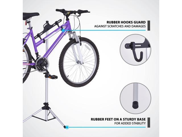 RaxGo Bike Storage Rack, Bicycle Stand for Garage & Apartments, Adjustable Height, Freestanding & Foldable Design, Fits Mountain, Road & Other...